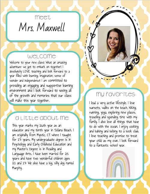 Information about the teacher.